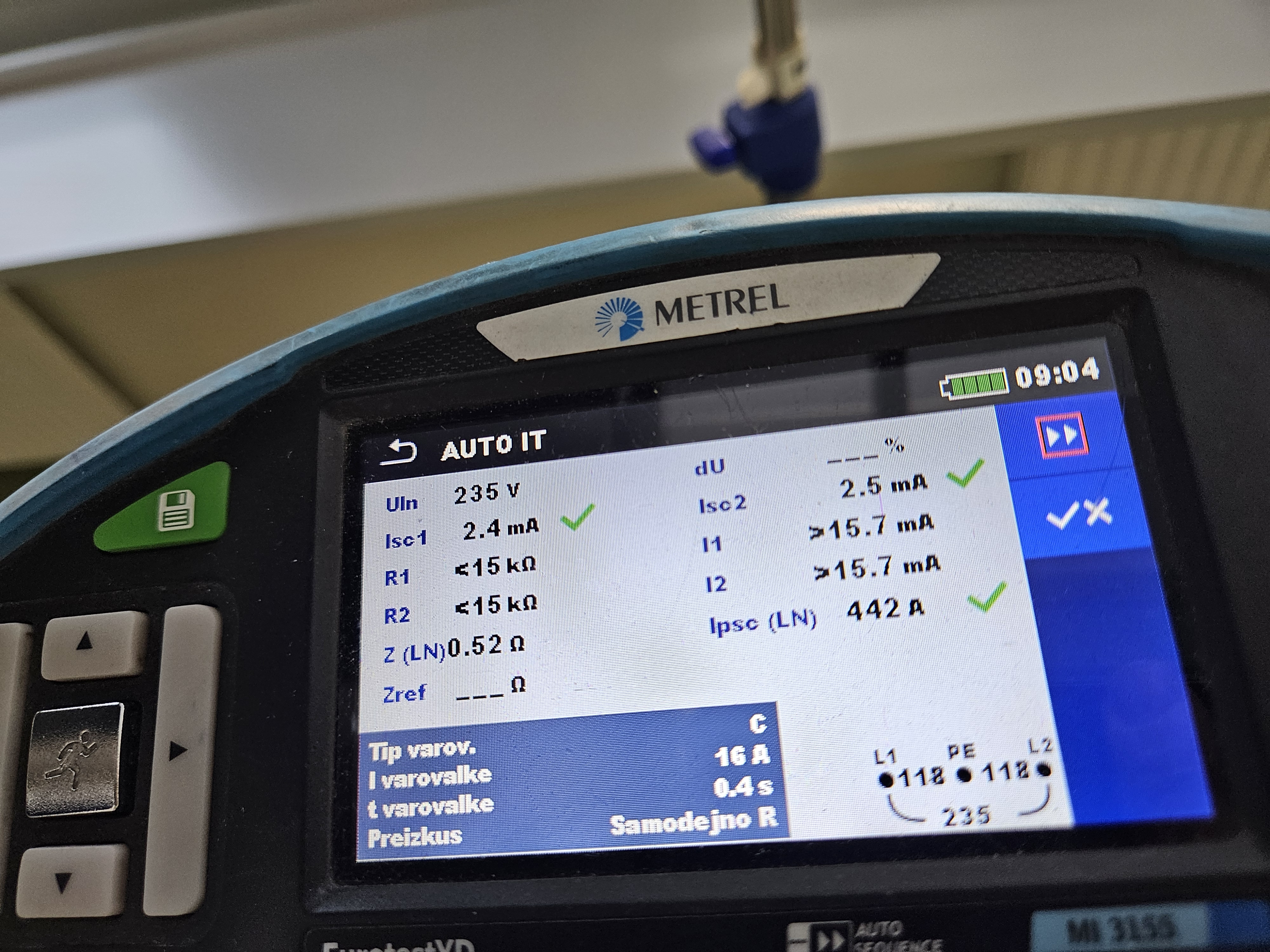 Meritve električnih inštalacij z merilno opremo